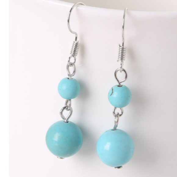 Turquoise Earrings,Colorful Earrings, Handmade Earrings - Picture 1 of 1